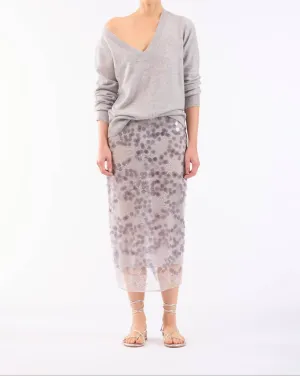 Pale Shelter Skirt In Foggy Grey