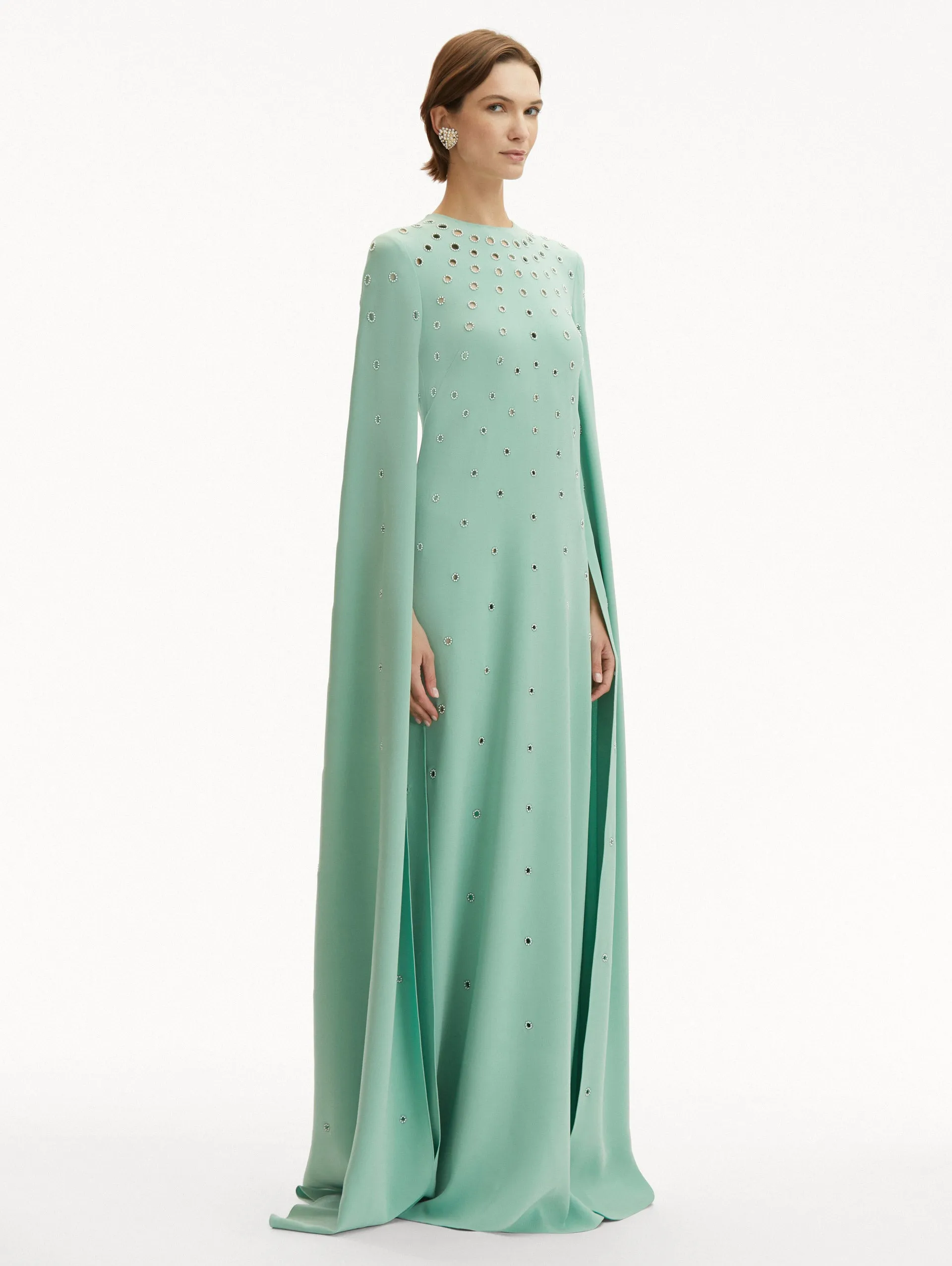 Pearl Eyelet Embroidered Caftan