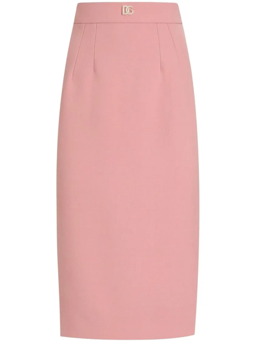 Pencil Skirt In Bubblegum Pink With Dart Detailing