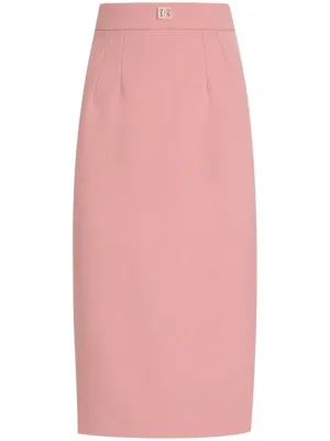 Pencil Skirt In Bubblegum Pink With Dart Detailing