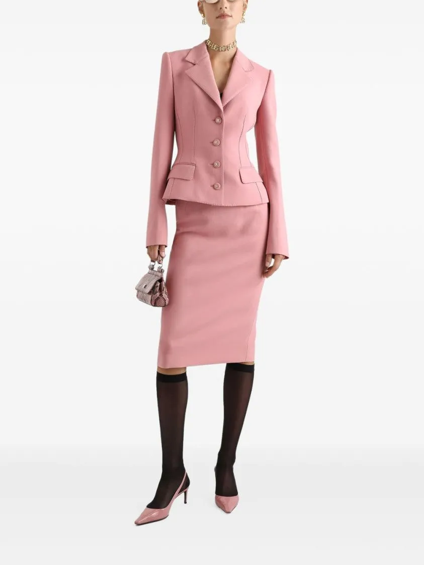 Pencil Skirt In Bubblegum Pink With Dart Detailing