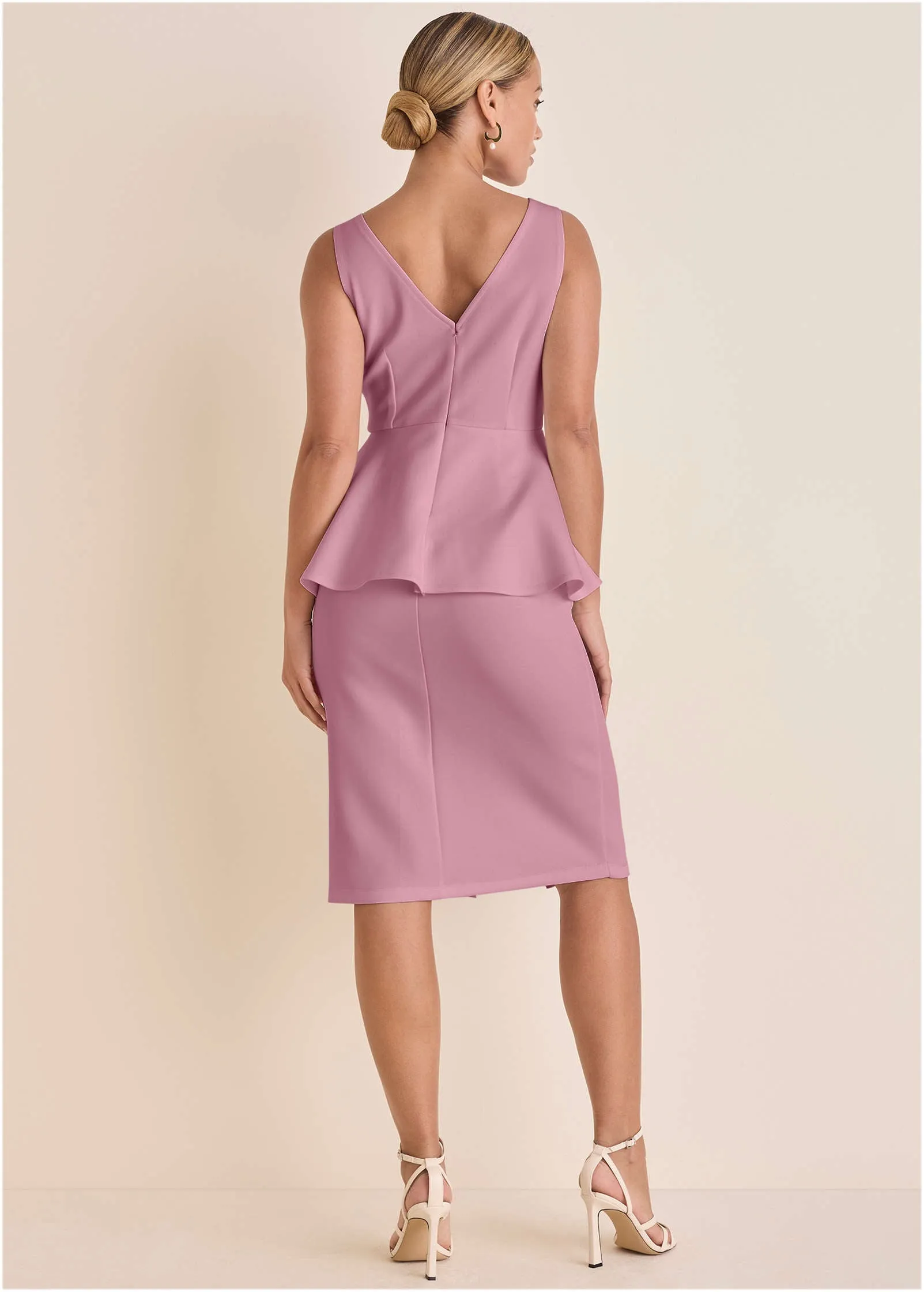 Peplum Ruffle Dress - Polignac
