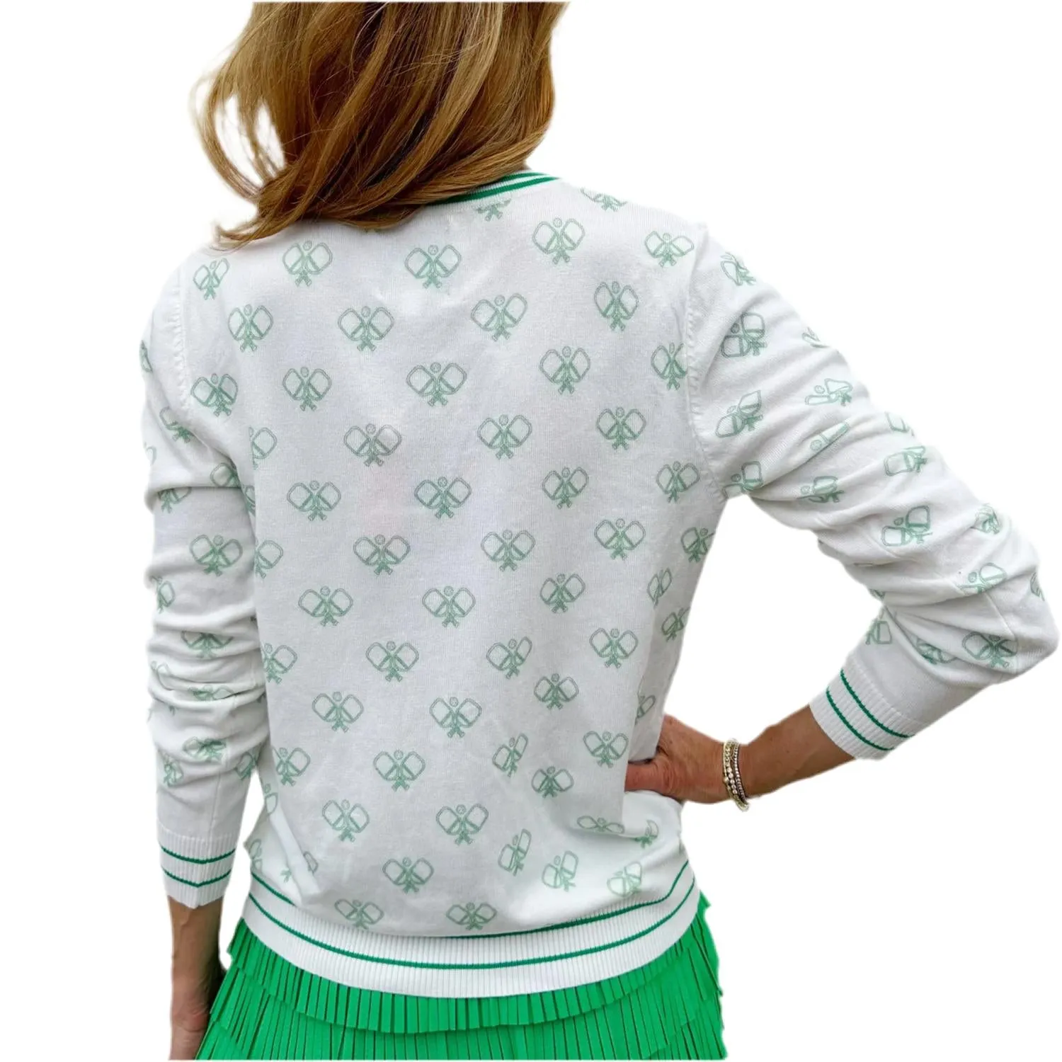 Pickleball Cardigan In Kelly Green