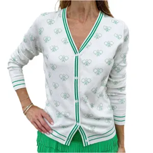 Pickleball Cardigan In Kelly Green