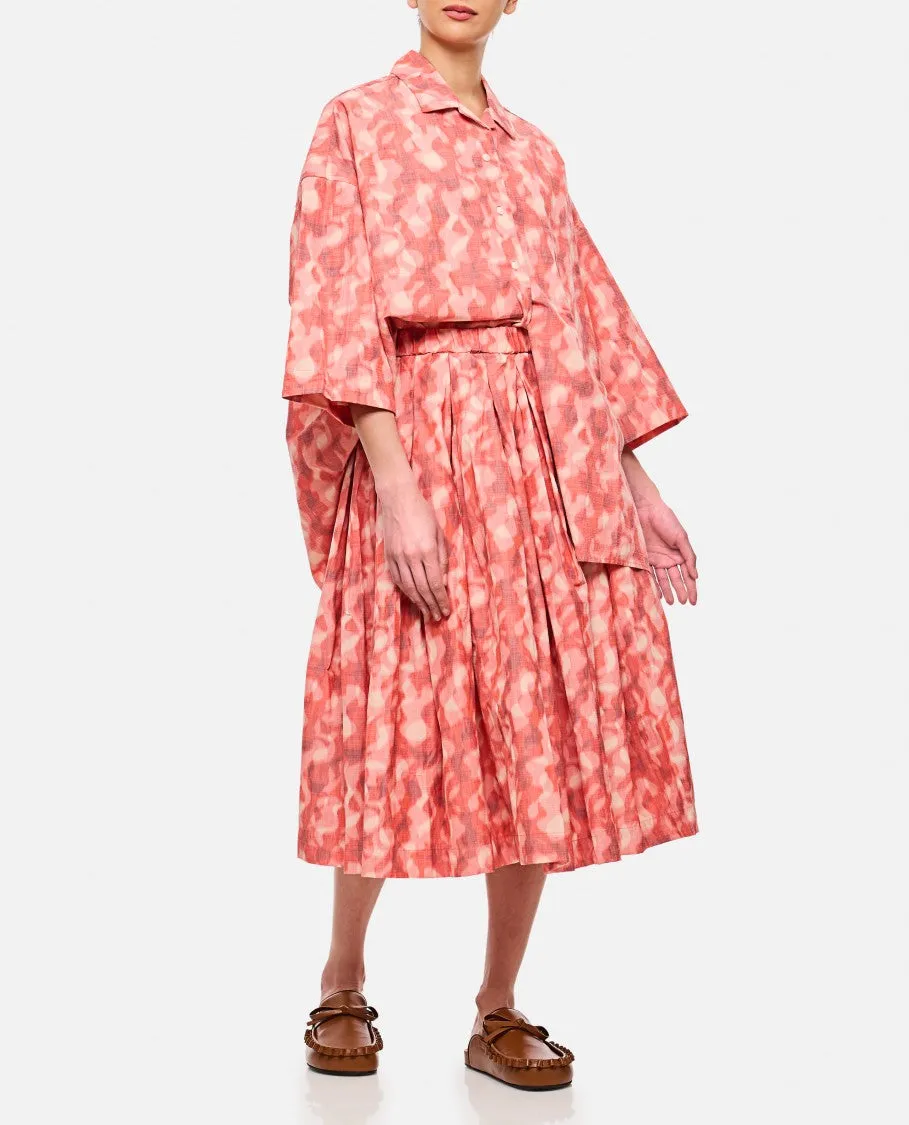 Pink Double Rideau Ikat Skirt