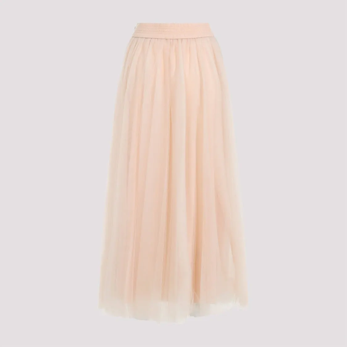 Pink Tulle Midi Skirt