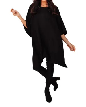 Pocket Poncho In Black