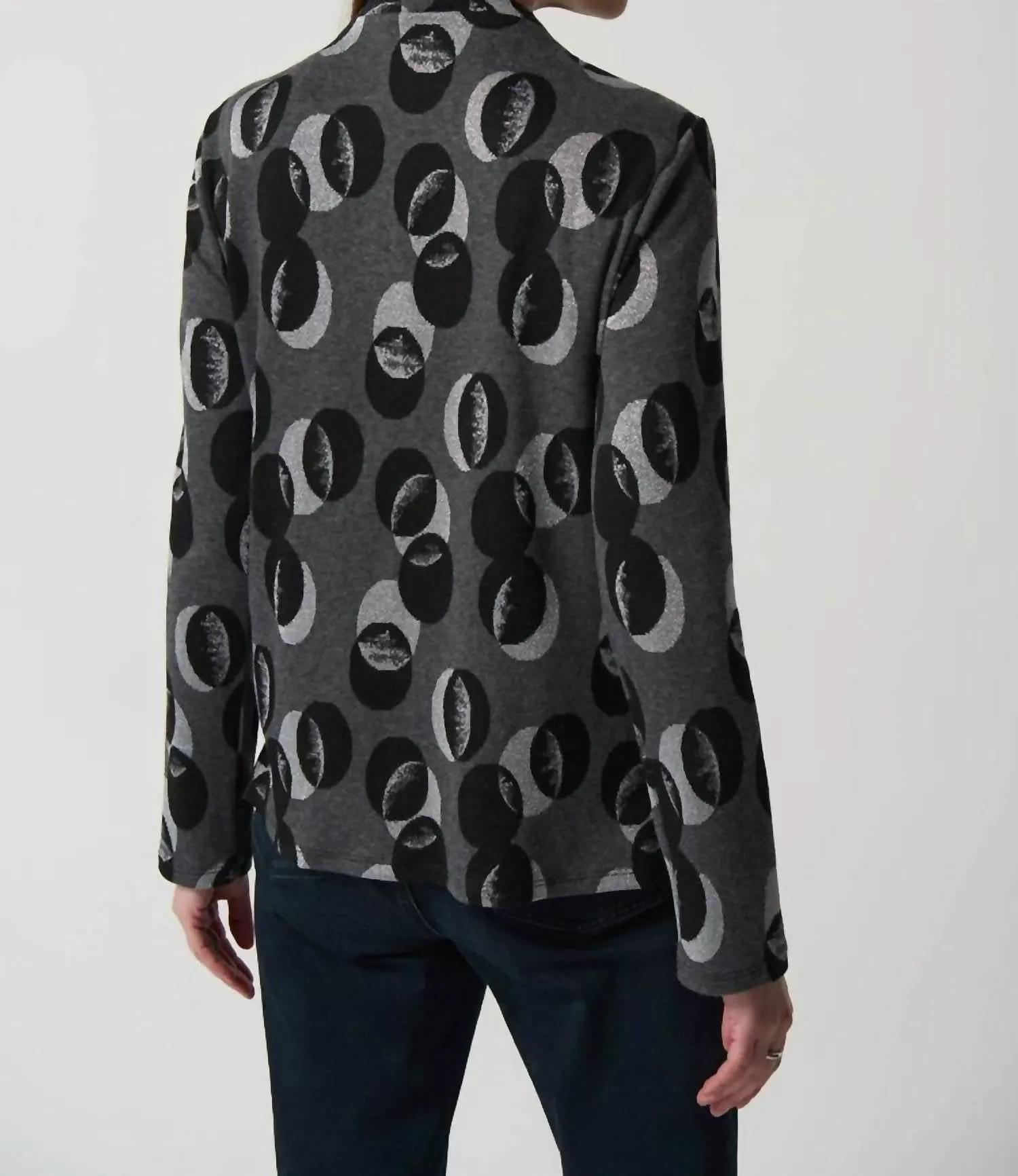 Polka Dot Jacket In Grey Multi