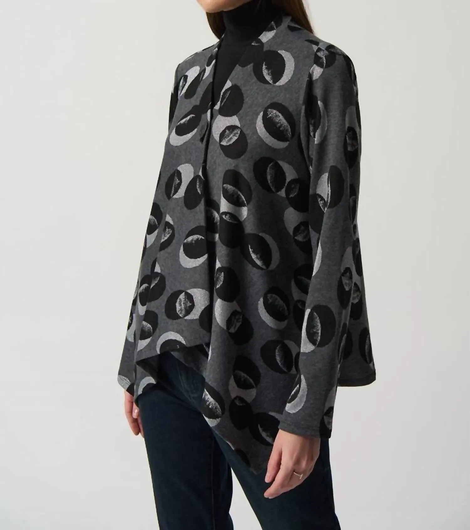 Polka Dot Jacket In Grey Multi