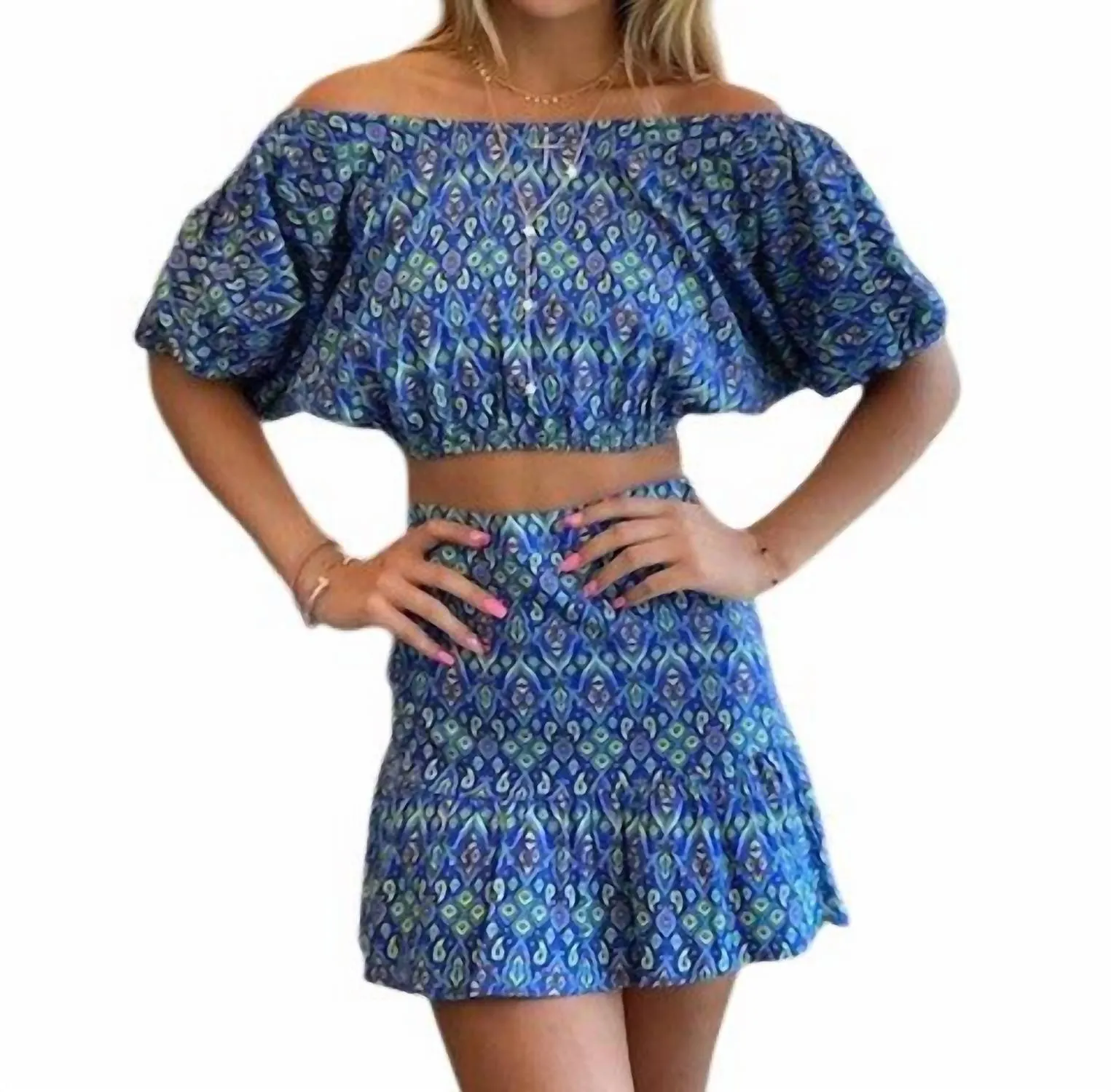 Printed Skirt In Blue