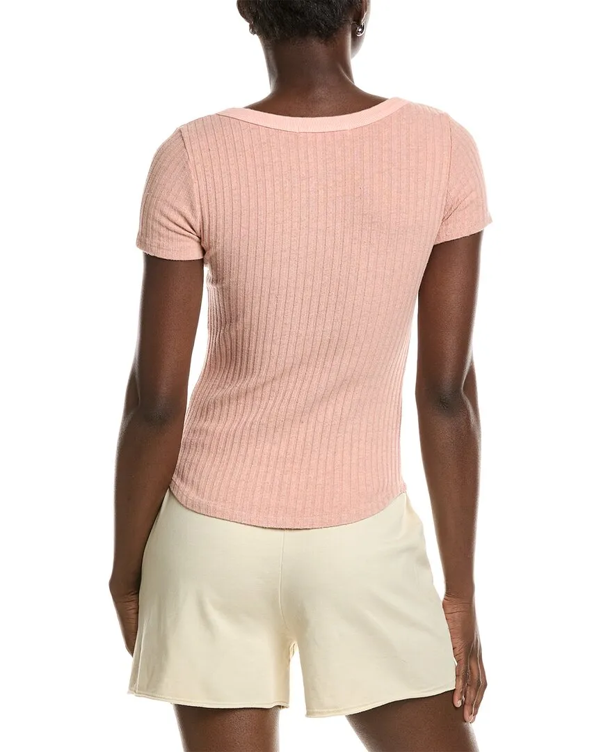 Project Social T Julie Scoop Neck Sweater Rib T-Shirt
