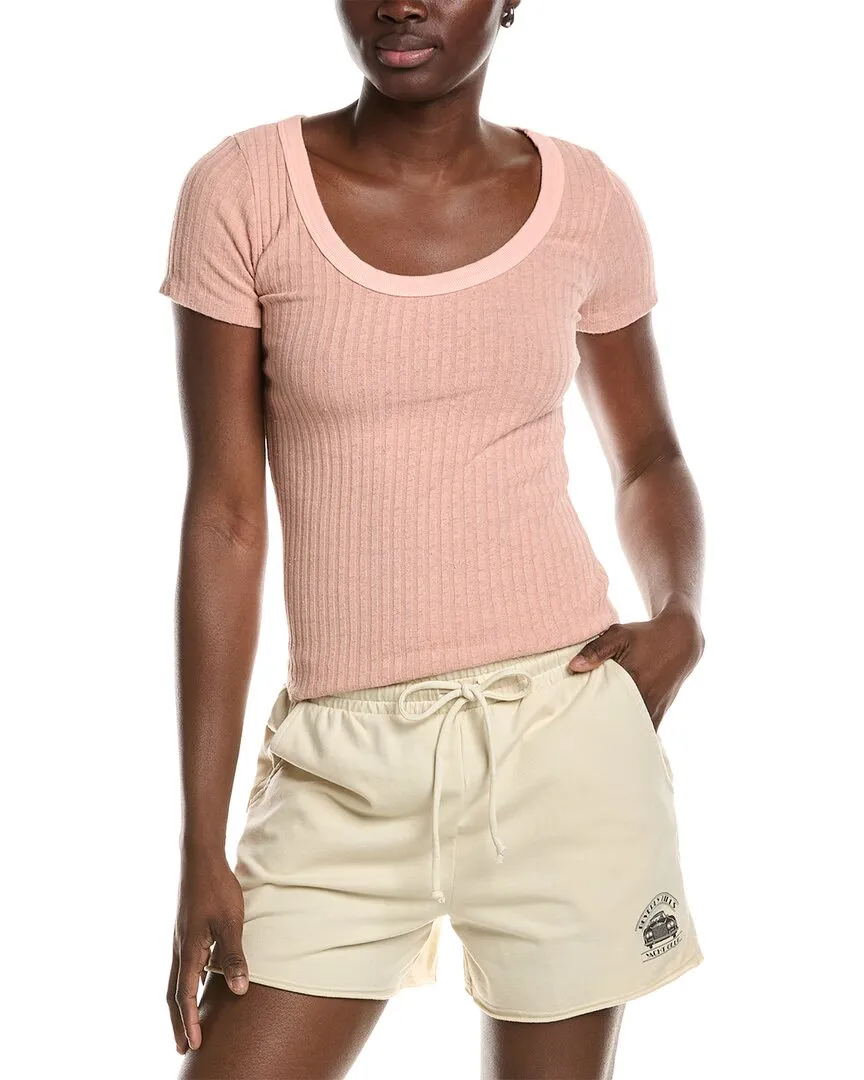 Project Social T Julie Scoop Neck Sweater Rib T-Shirt