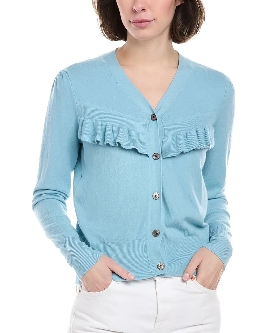 Rain   Rose Ruffle Cardigan
