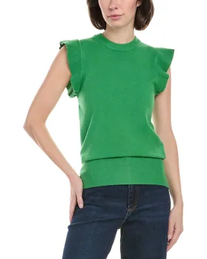 Rain   Rose Ruffle Sleeve Sweater