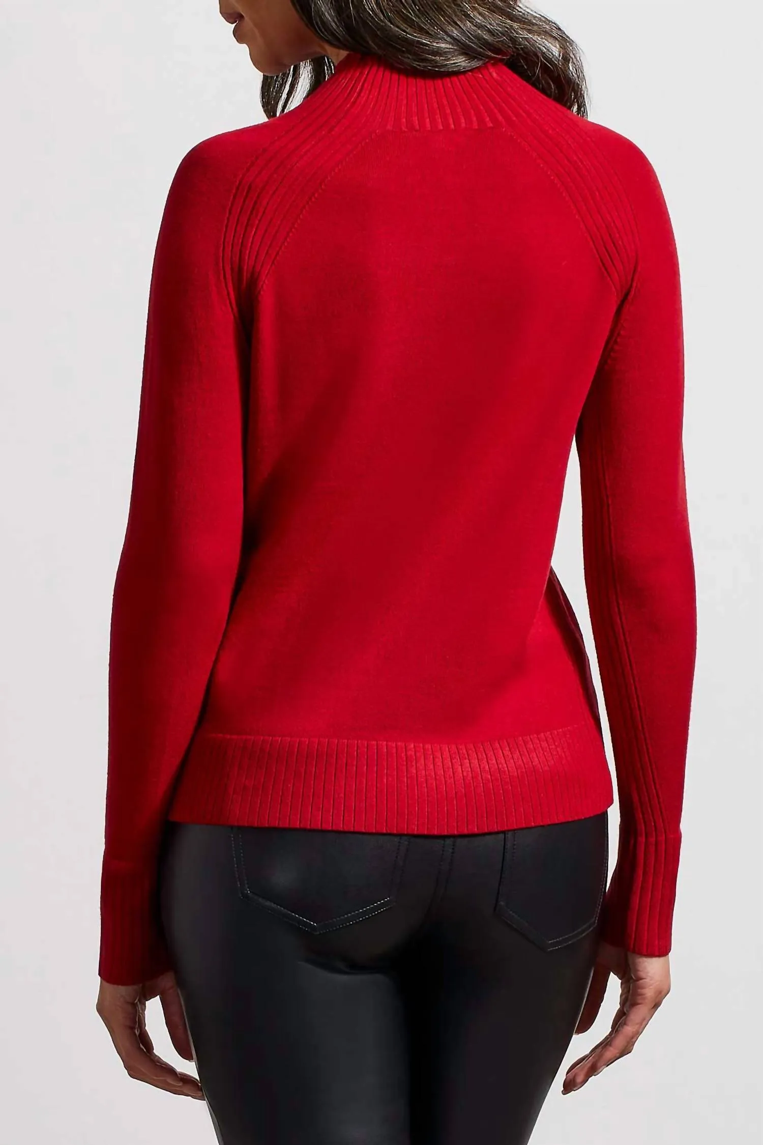 Red Funnel Neck Sweater
