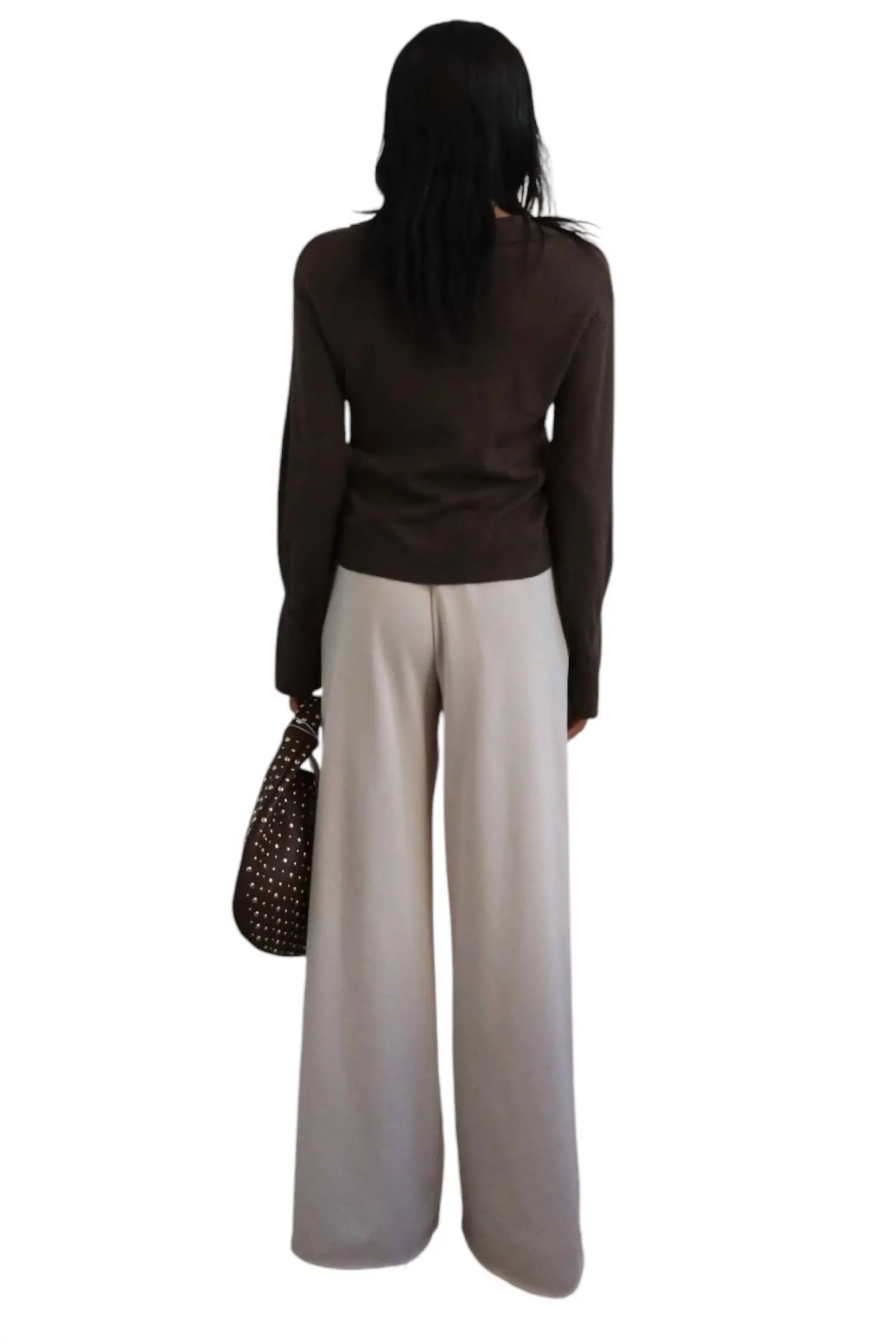 Relaxed Collar Polo Sweater In Olive