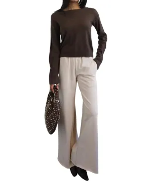 Relaxed Collar Polo Sweater In Olive
