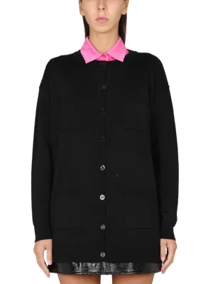 Relaxed Fit Virgin Wool Cardigan