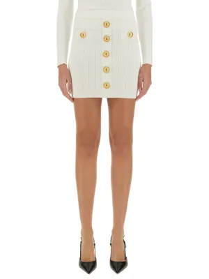 Ribbed Knit Mini Skirt