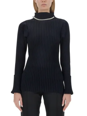 Ribbed Stretch Knit Top