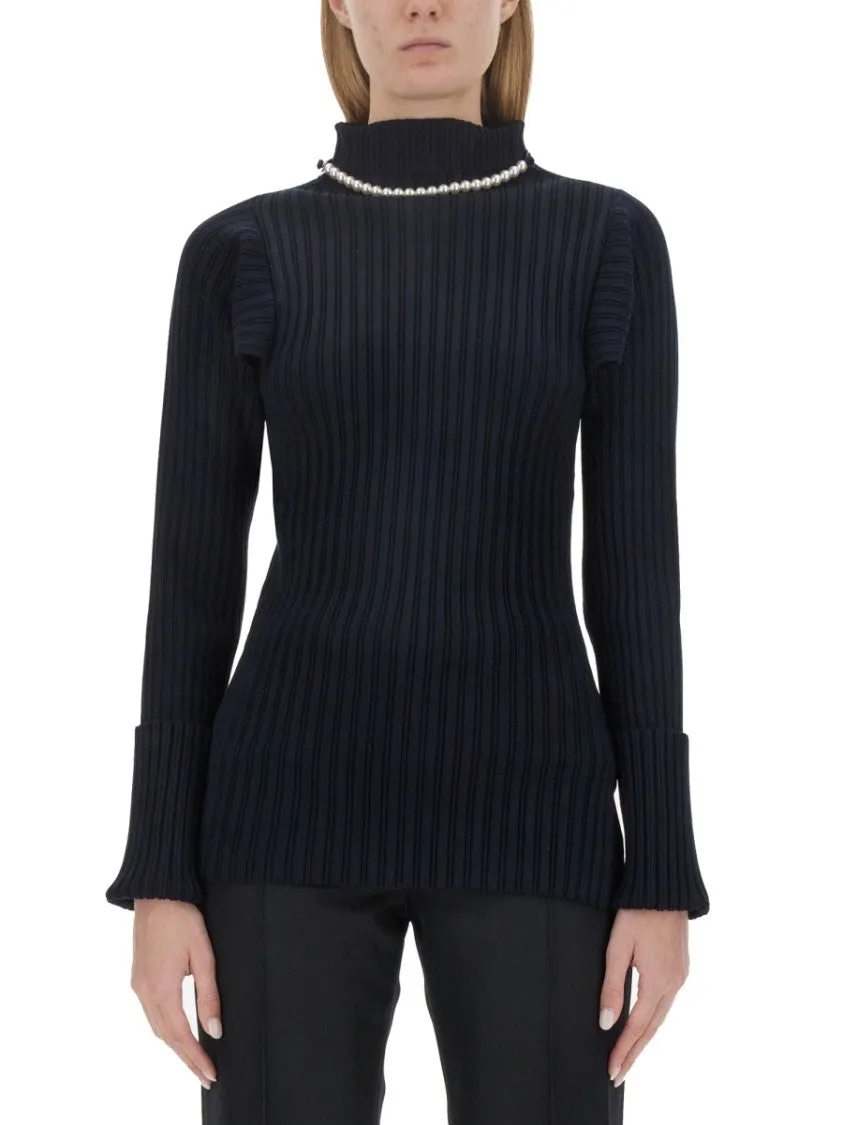 Ribbed Stretch Knit Top