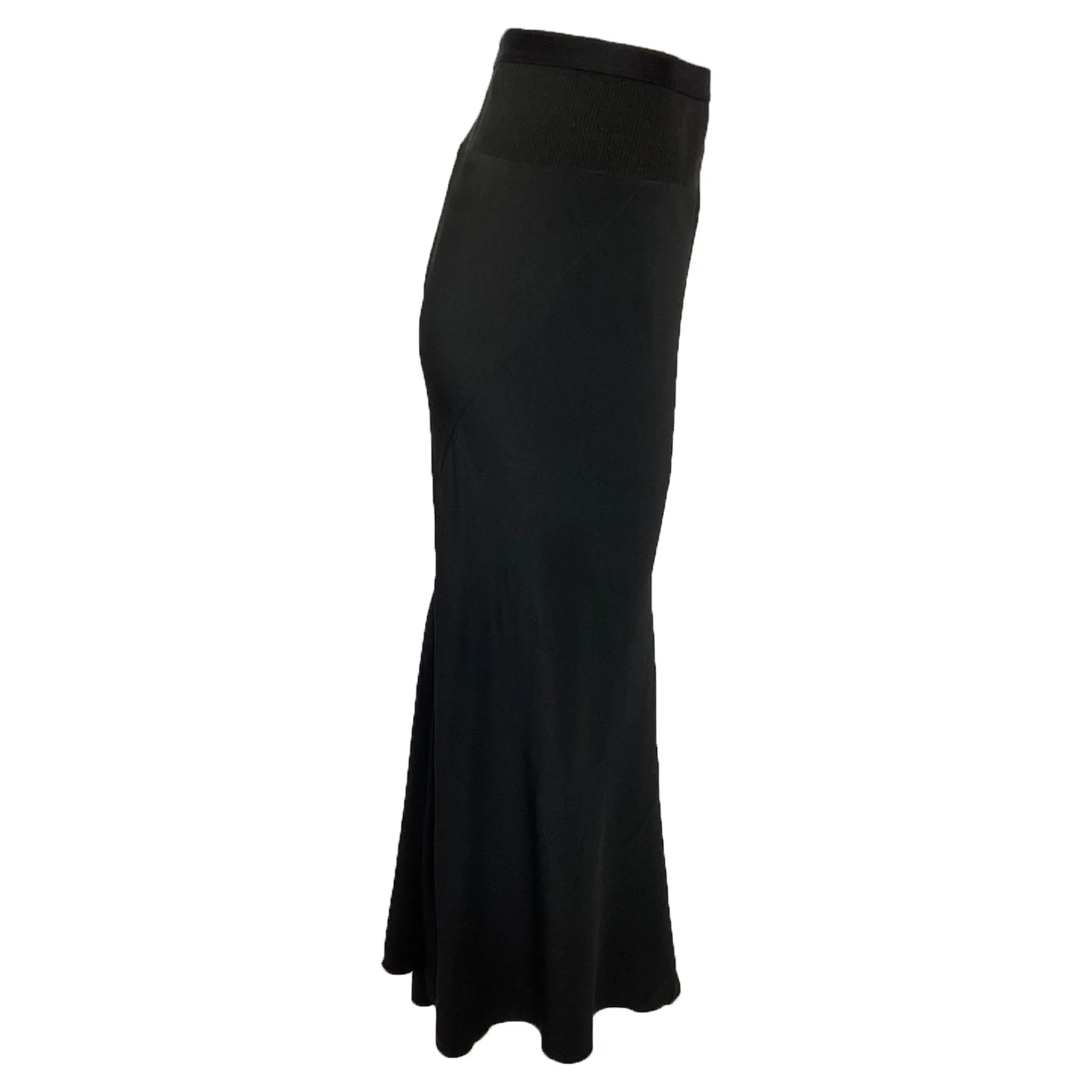 Rick Owens Calf Bias Midi Skirt in Black Acetate