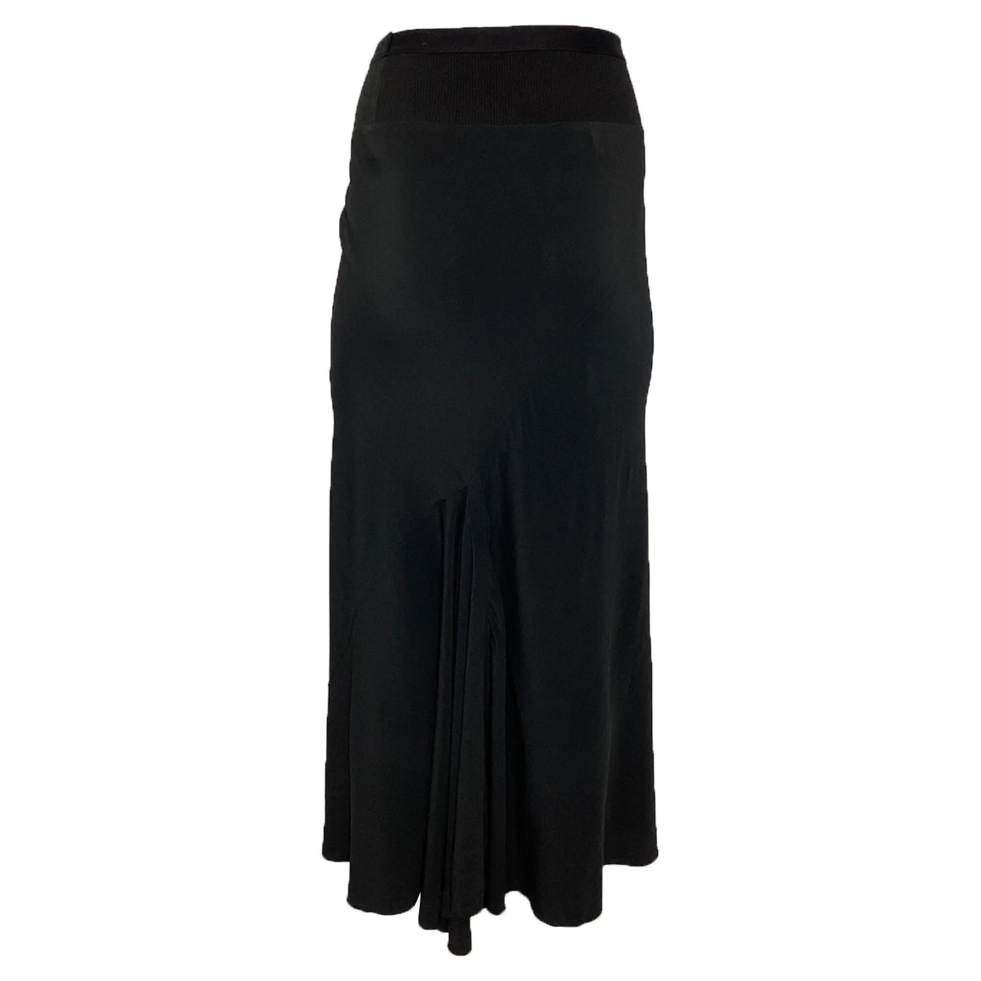 Rick Owens Calf Bias Midi Skirt in Black Acetate