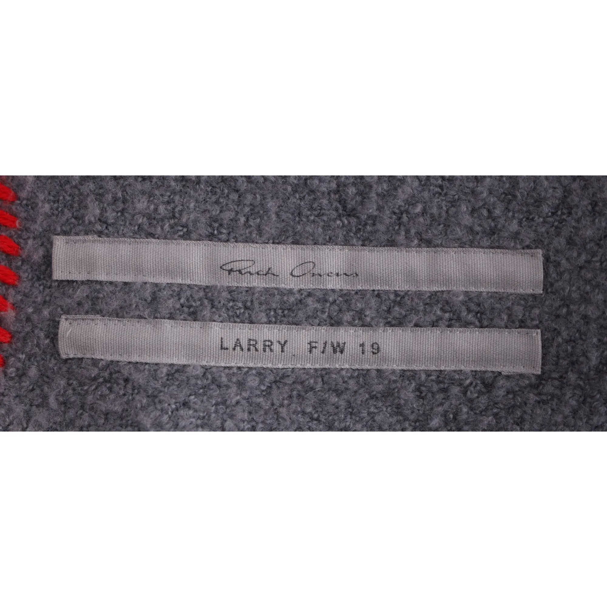 Rick Owens Whipstitch-Edged Poncho in Grey Wool