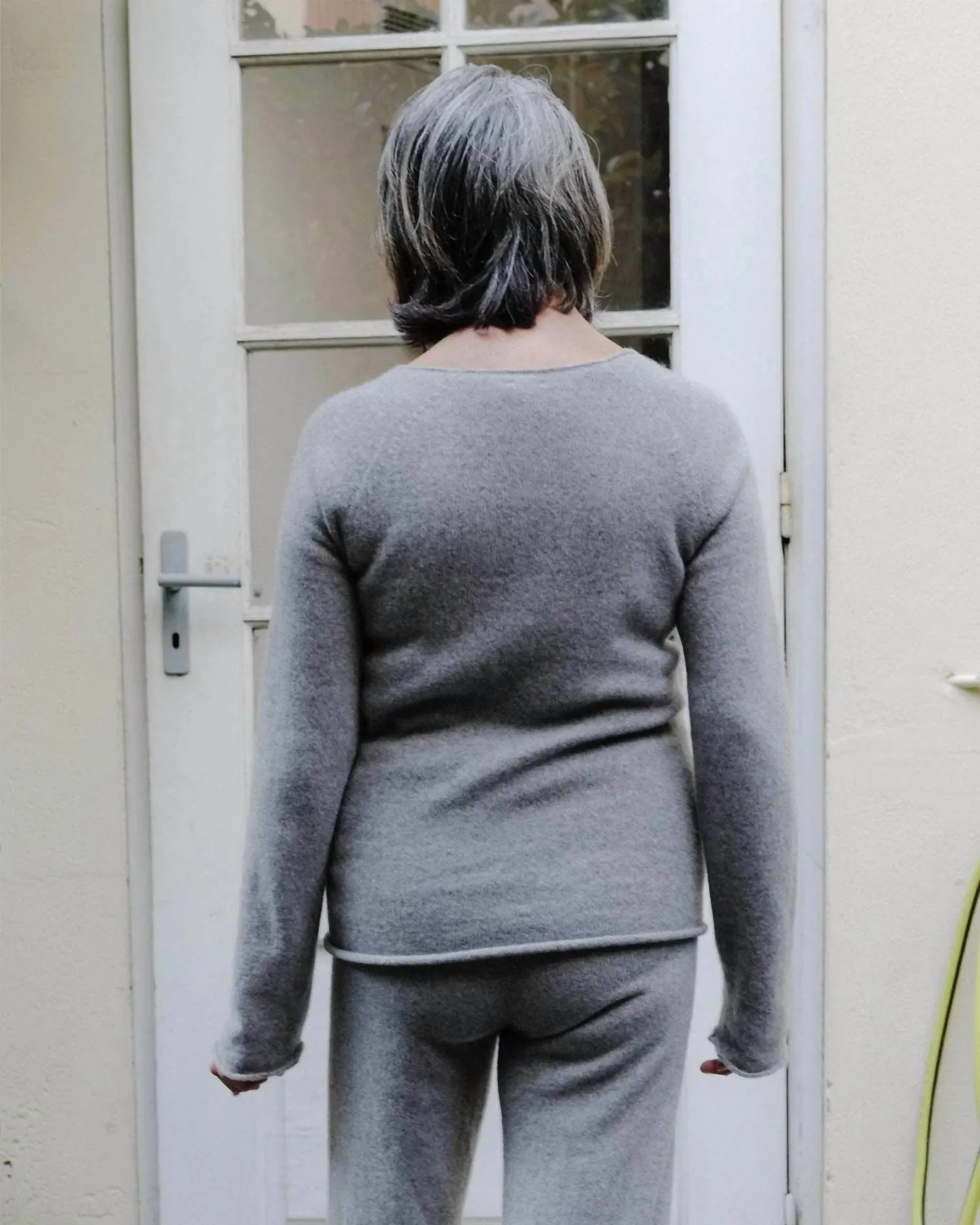 Rim Pullover Sweater In Grey Melange