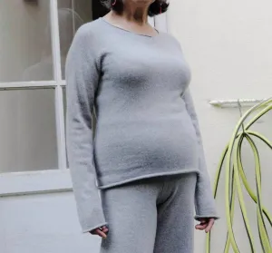 Rim Pullover Sweater In Grey Melange