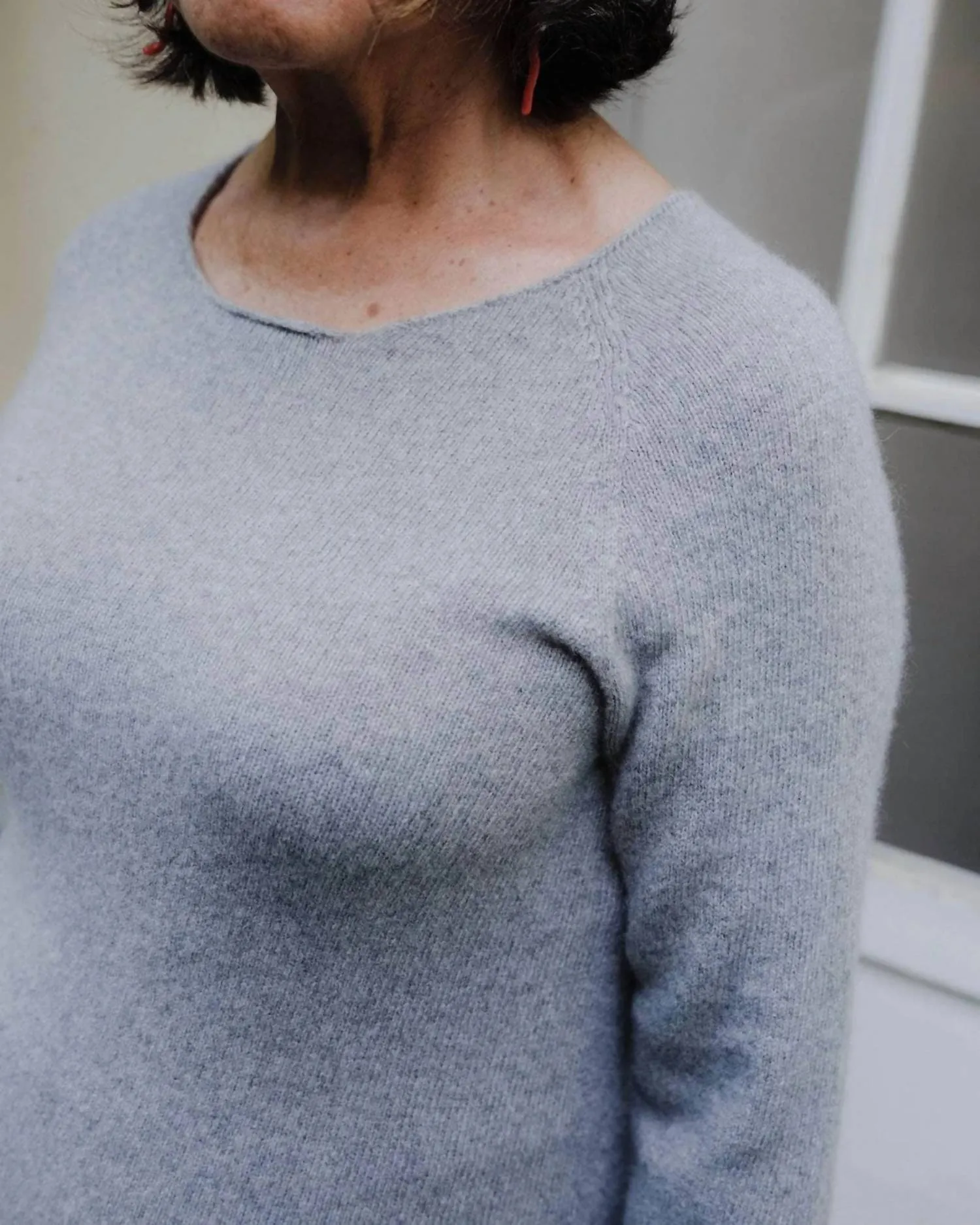 Rim Pullover Sweater In Grey Melange