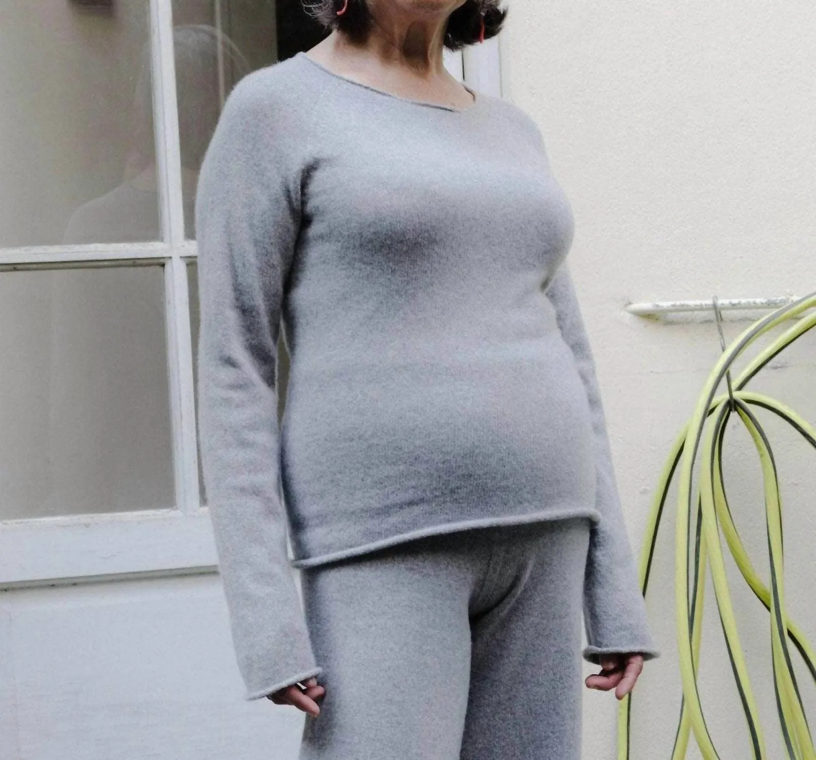 Rim Pullover Sweater In Grey Melange