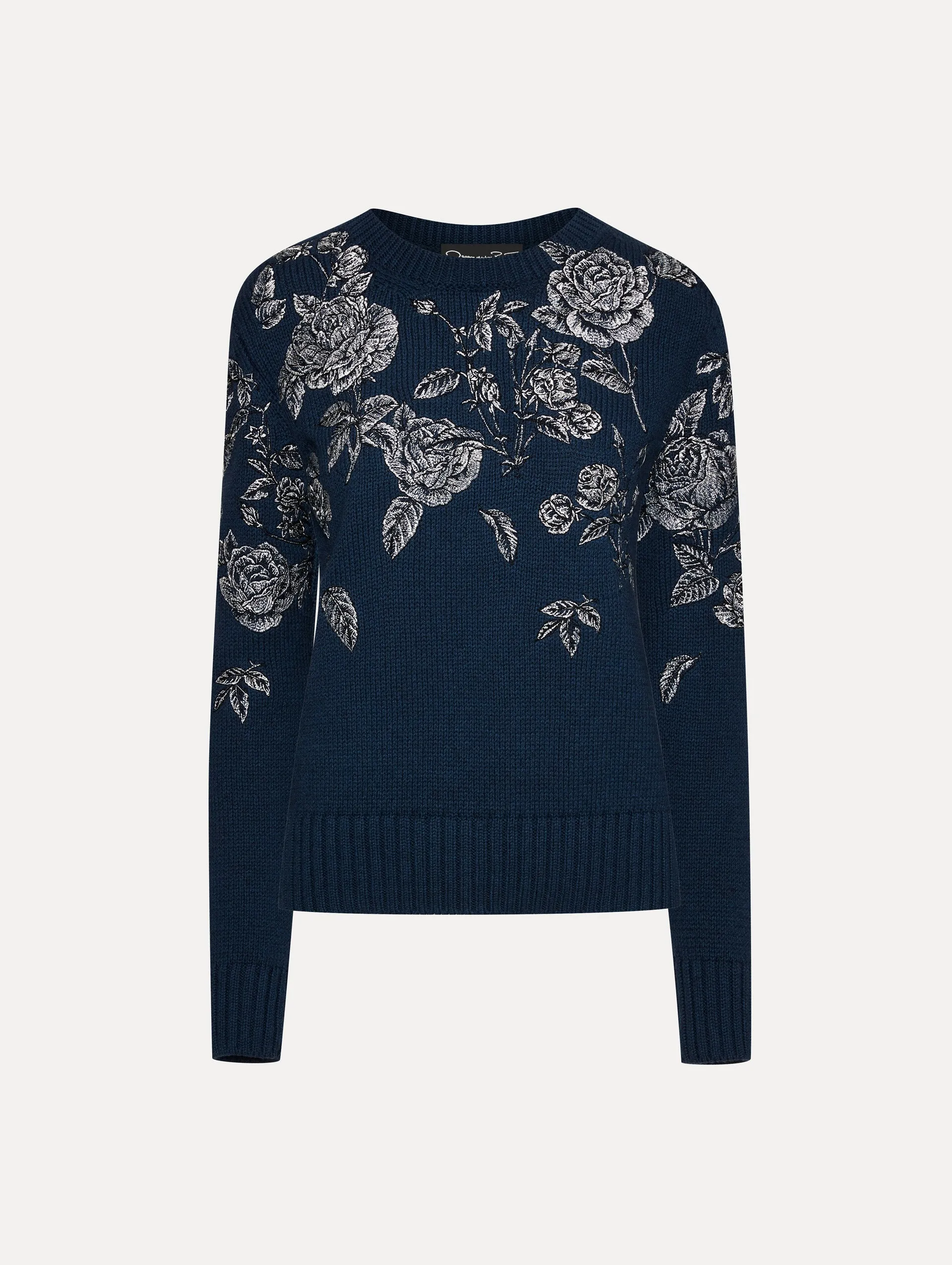 Rose Embroidered Pullover