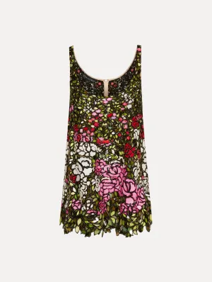 Rose Field Mosaic Cocktail Dress