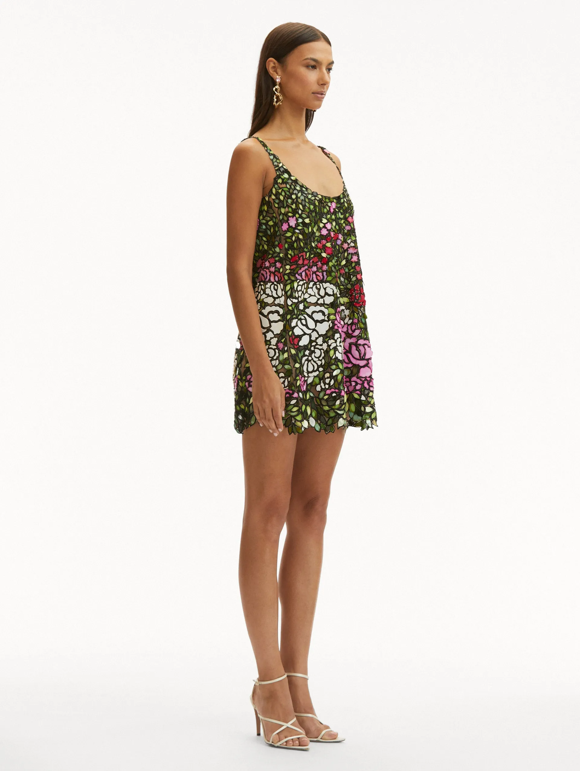 Rose Field Mosaic Cocktail Dress