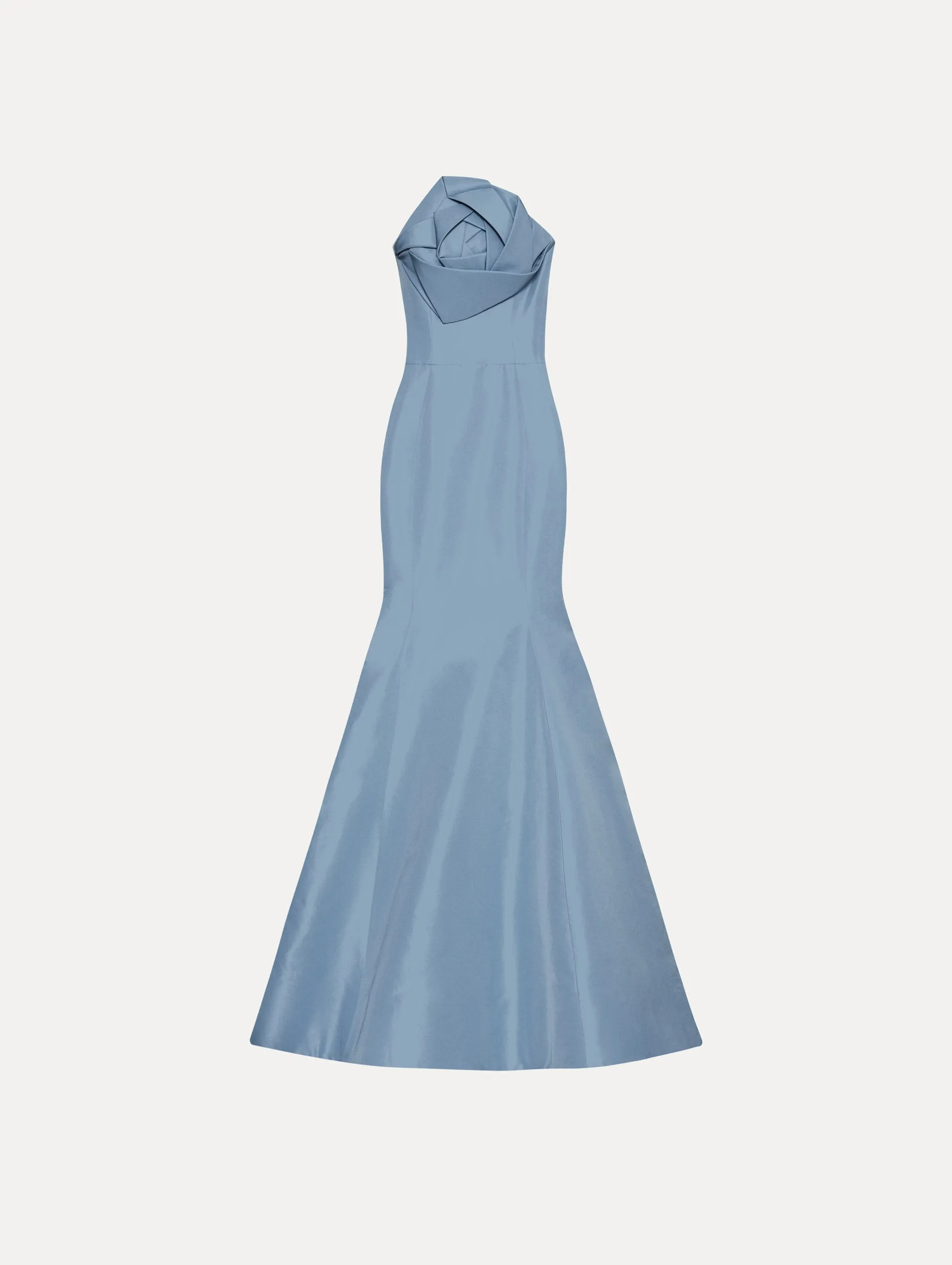 Rosette Faille Trumpet Gown
