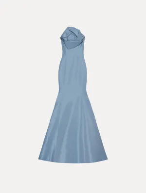 Rosette Faille Trumpet Gown