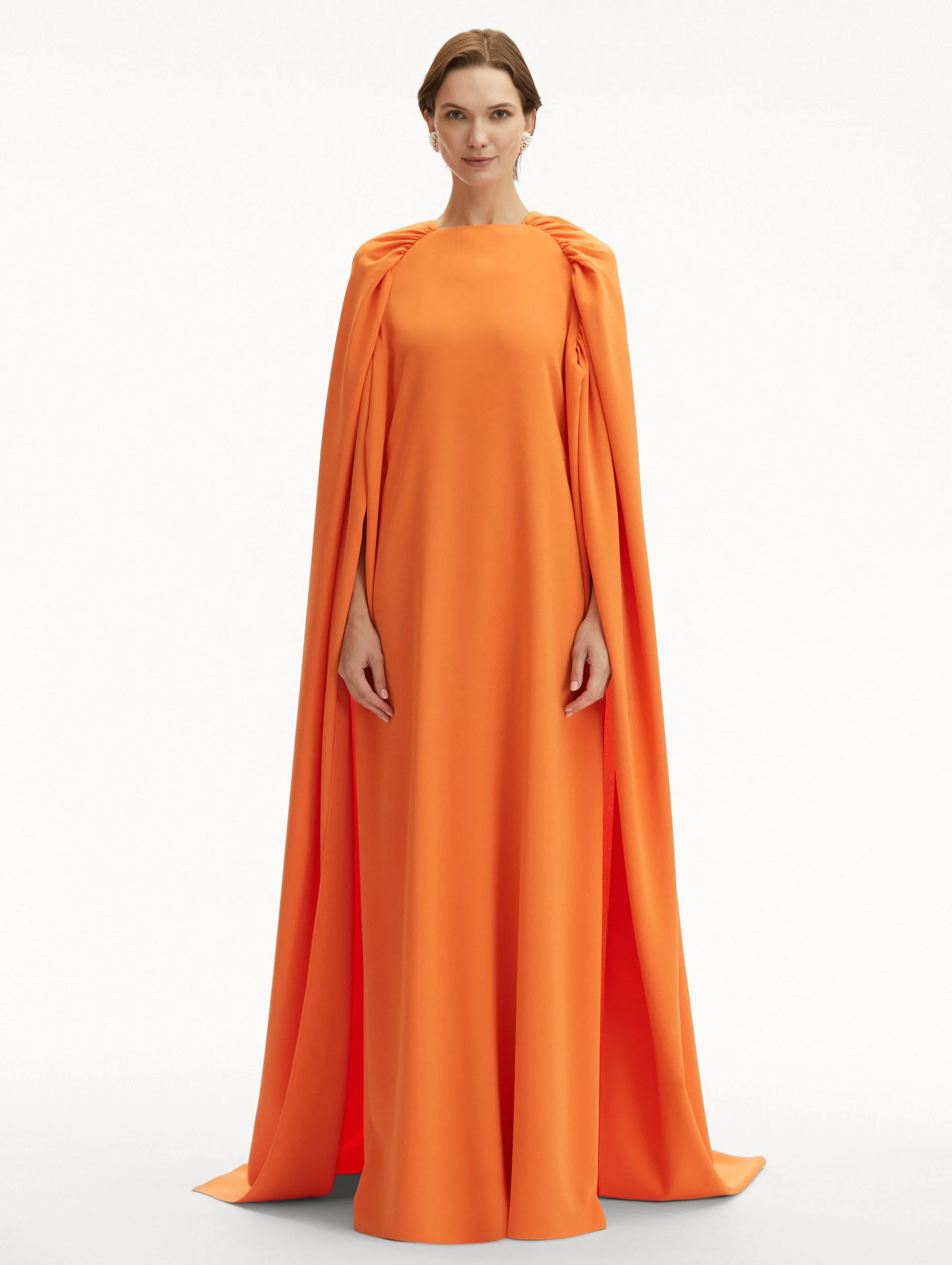 Ruched Shoulder Georgette Caftan