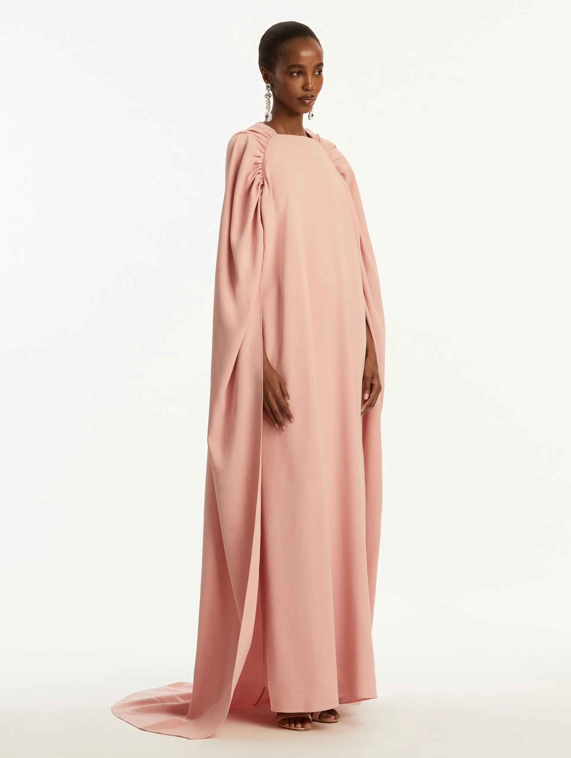 Ruched Shoulder Georgette Caftan