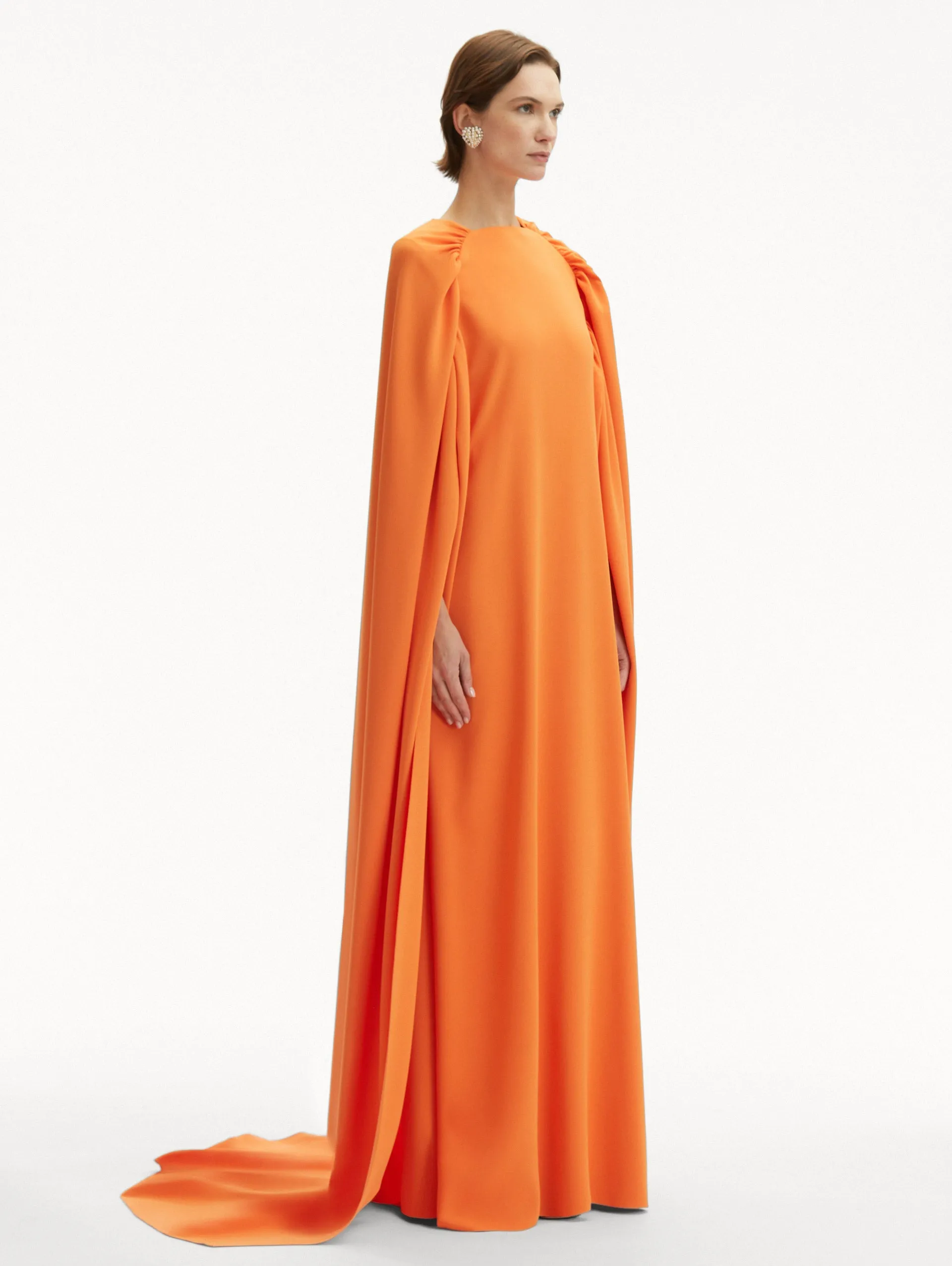 Ruched Shoulder Georgette Caftan