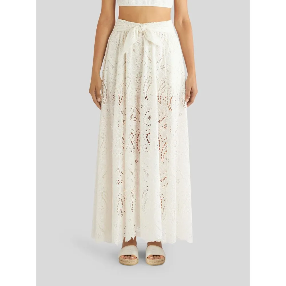 Sangallo Cotton And Silk Skirt