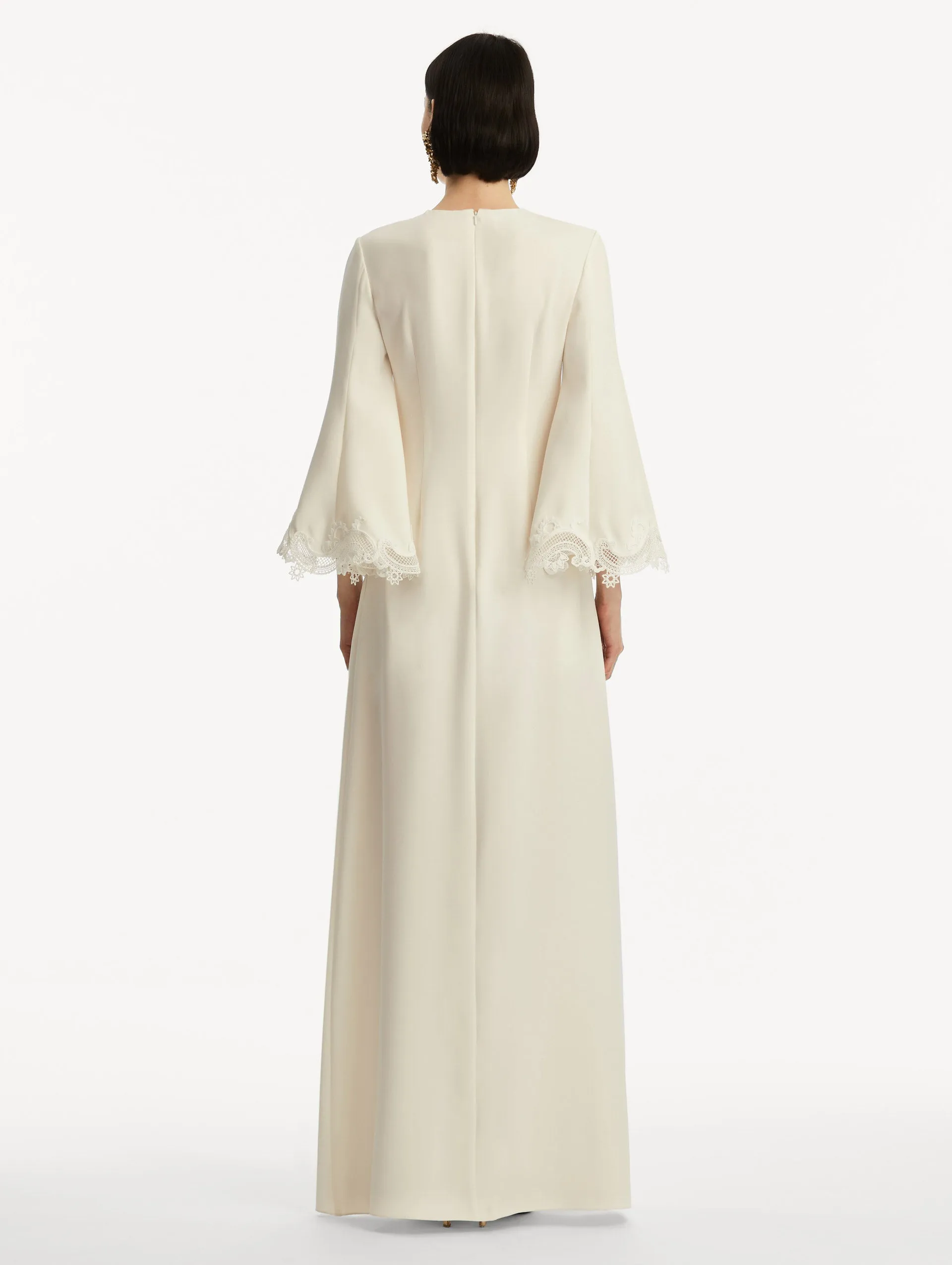 Scroll Guipure-Detailed Caftan