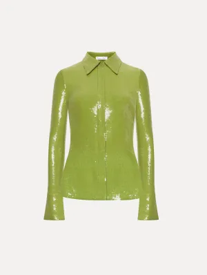 Sequin Jersey Blouse