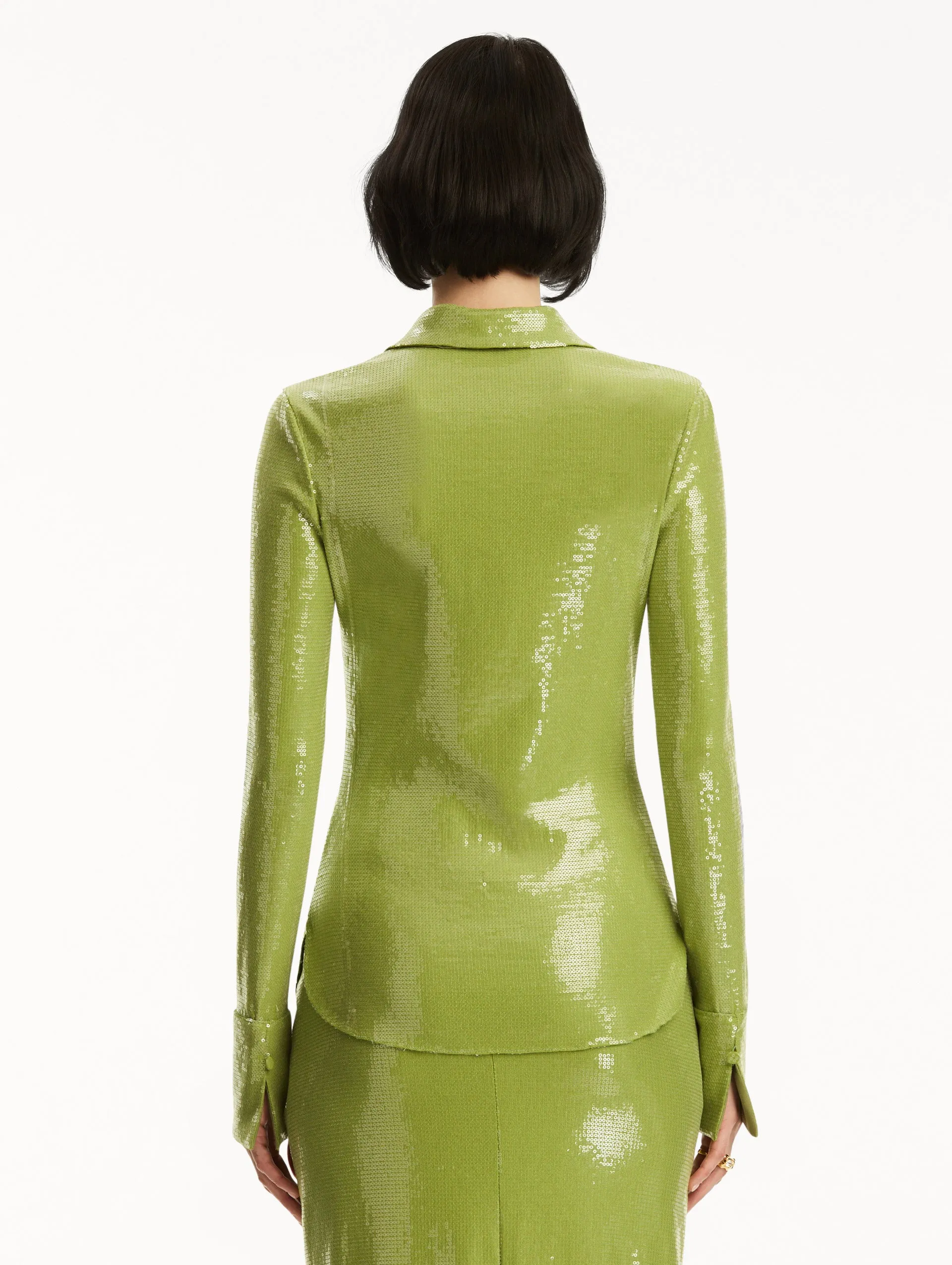 Sequin Jersey Blouse