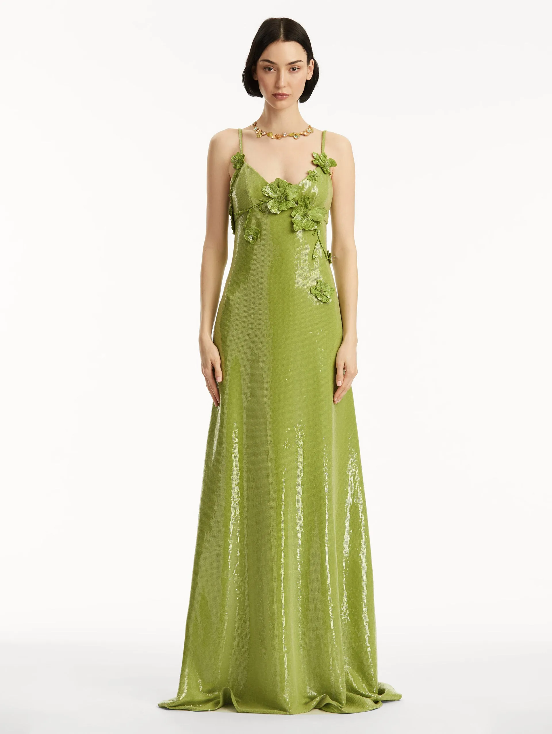 Sequin Jersey Gown