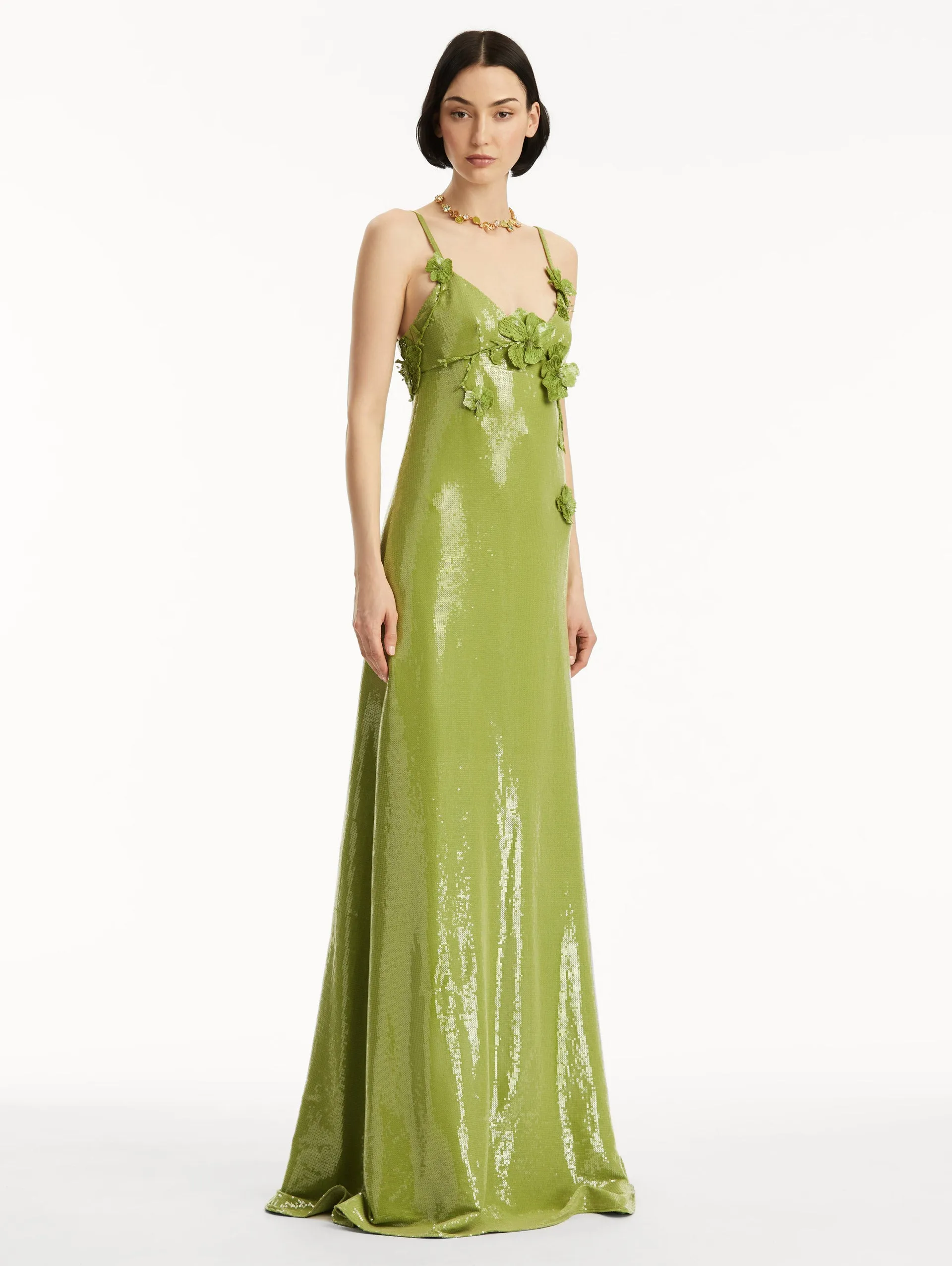 Sequin Jersey Gown