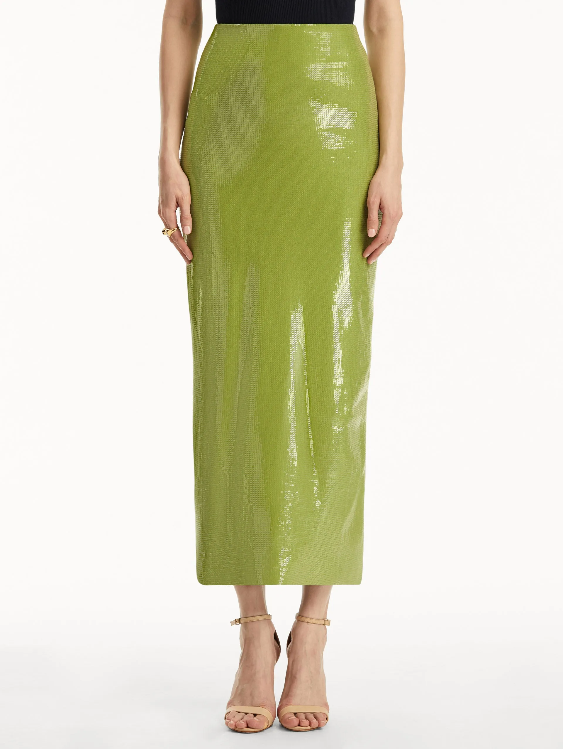 Sequin Jersey Pencil Skirt