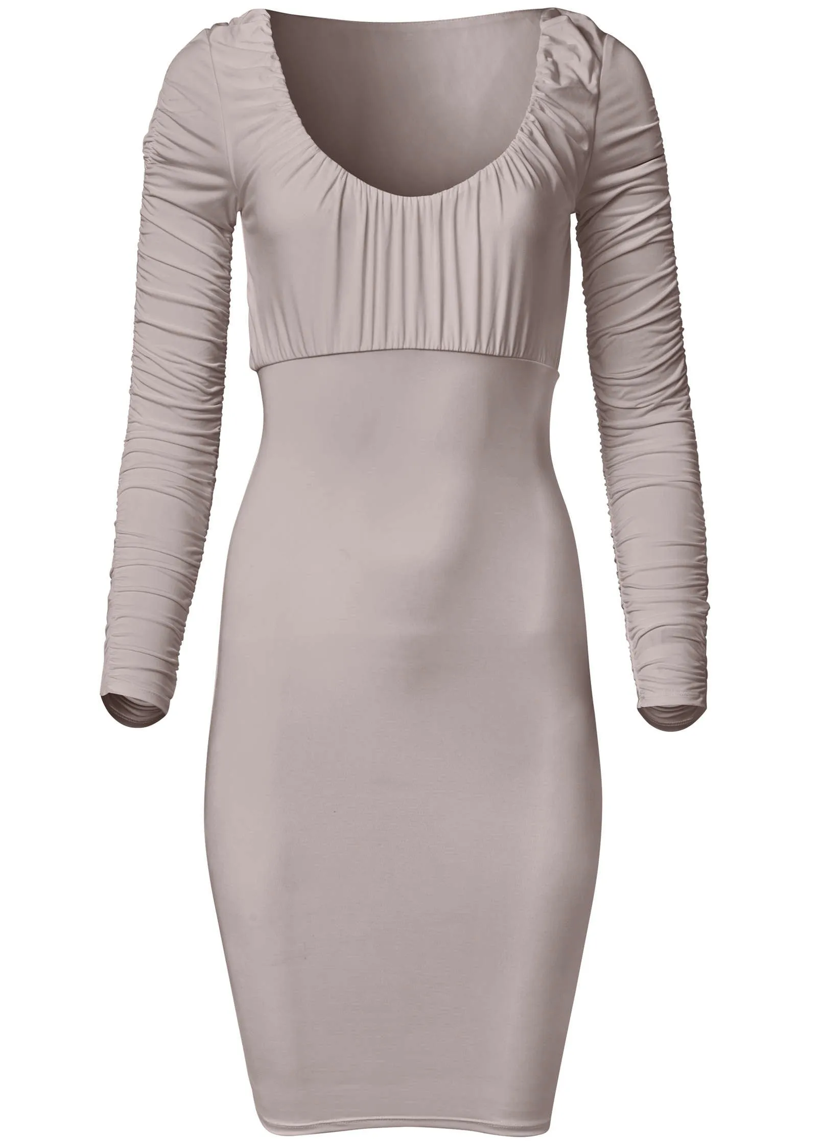 Shape Embrace Long Sleeve Dress - Warm Grey