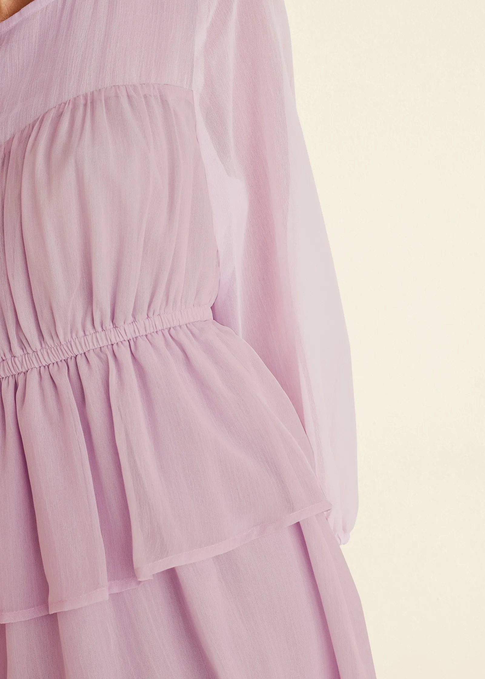 Sheer Beauty Mini Dress - Lilac
