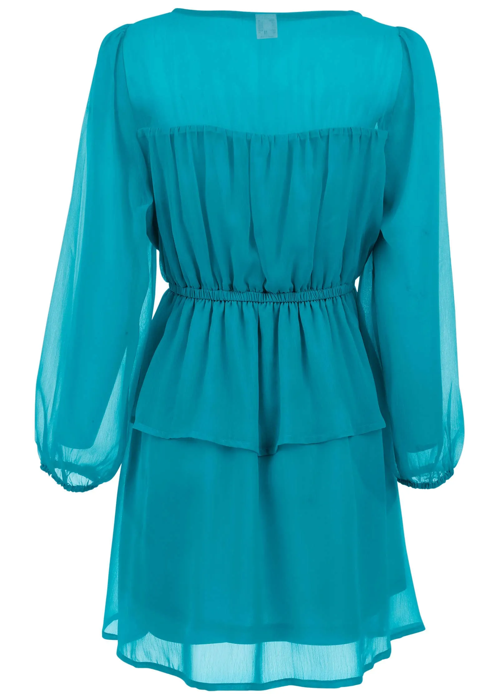 Sheer Beauty Mini Dress - Teal